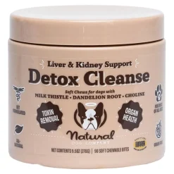 Natural Dog Company Detox Cleanse Liver & Kidney Chews Supplement for Dogs 90 Count