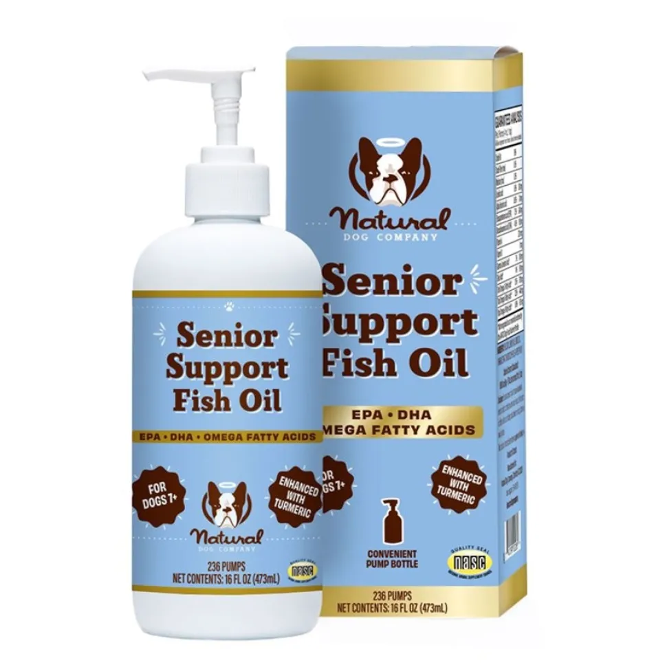 Natural Dog Company Senior Support Fish Oil Dog Supplement 16-oz