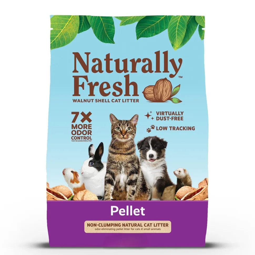 Naturally Fresh Pellet Formula Non-Clumping Walnut Cat Litter 10-lb