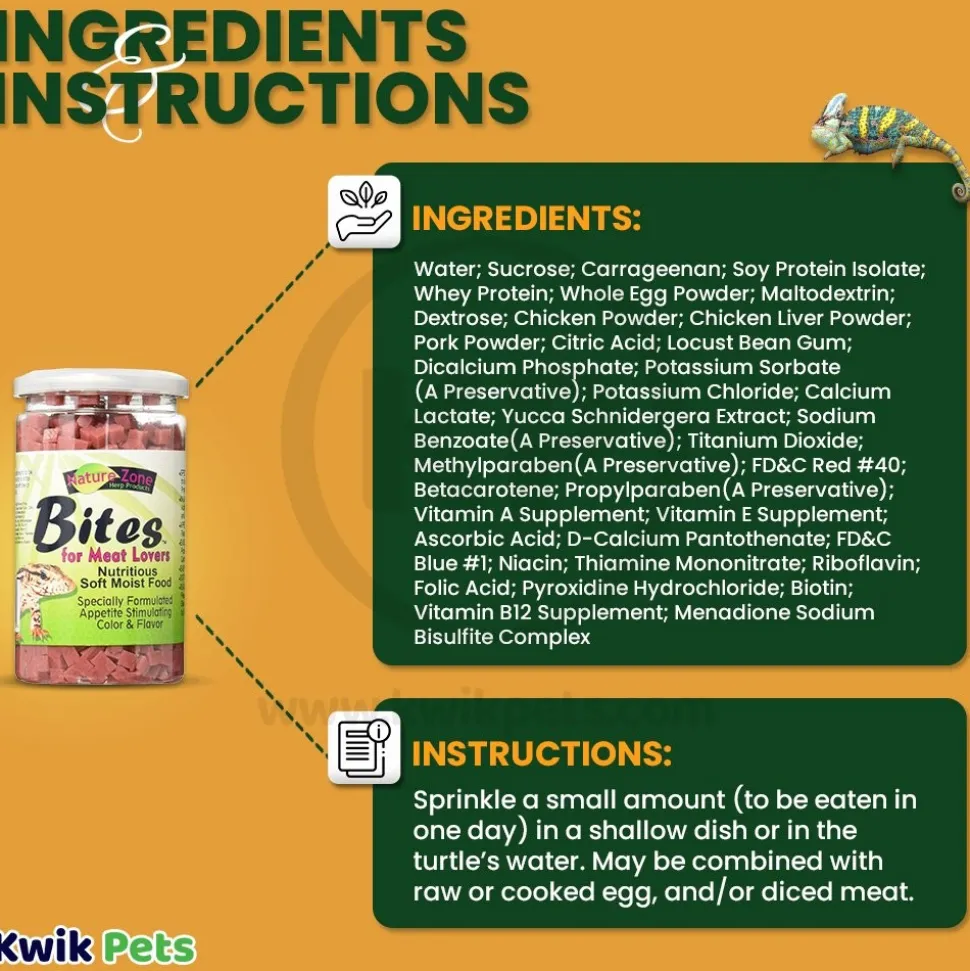 Nature Zone Bites for Meat-Lovers Reptiles Gel Food 9-oz