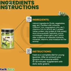 Nature Zone Juvenile Iguana Baby Bites Gel Food 6-oz