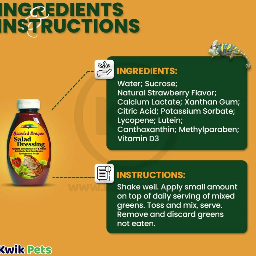 Nature Zone Salad Dressing Wet Food for Bearded Dragons 12-oz