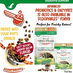 NaturVet Advanced Probiotics & Enzymes Dog Soft Chews 70 Count 5.9-oz
