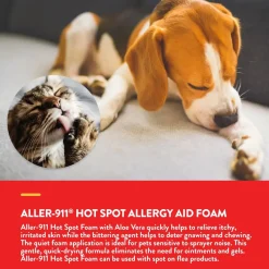 NaturVet Aller-911 Hot Spot Allergy Aid Foam for Dogs & Cats 8-oz