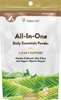 NaturVet All-in-One Daily Essentials Powder for Dogs & Cats 13-oz