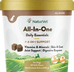 NaturVet All-in-One Soft Chews for Dogs 60 Count 8.4-oz