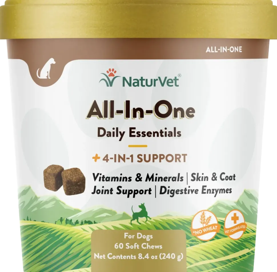 NaturVet All-in-One Soft Chews for Dogs 60 Count 8.4-oz