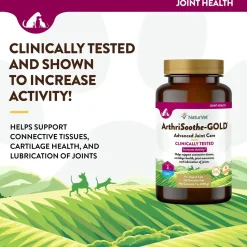 NaturVet ArthriSoothe-GOLD Level 3 Time Release Chewable Tablets for Dogs & Cats 40 Count 7-oz