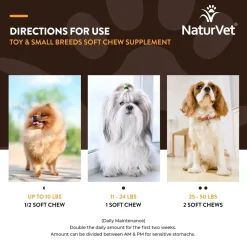 NaturVet Breed Specific Toy & Small Breeds Soft Chew Supplement for Dogs 60 Count 4.6-oz