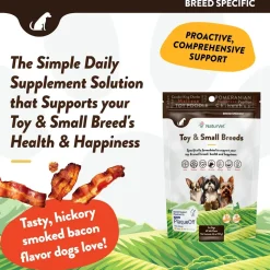 NaturVet Breed Specific Toy & Small Breeds Soft Chew Supplement for Dogs 60 Count 4.6-oz