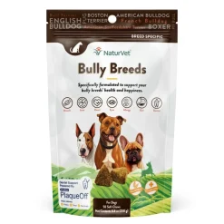 NaturVet Bully Breed Multivitamin Supplement Dogs Soft Chews 50 Count 8.8-oz
