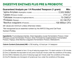 NaturVet Digestive Enzymes Plus Pre and Probiotic Powder for Dogs & Cats 8-oz