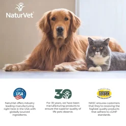 NaturVet Digestive Enzymes Plus Pre and Probiotic Powder for Dogs & Cats 8-oz