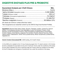 NaturVet Digestive Enzymes Plus Pre and Probiotic Soft Chews for Dogs 120 Count 10-oz