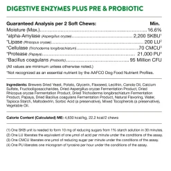NaturVet Digestive Enzymes Plus Pre and Probiotic Soft Chews for Dogs 70 Count 5.9-oz
