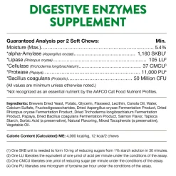 NaturVet Digestive Enzymes Plus Pre and Probiotic Soft Chews for Cats 60 Count 3.1-oz