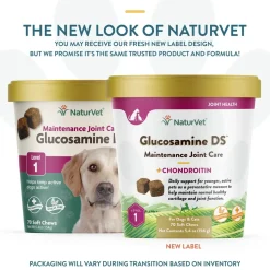 NaturVet Glucosamine-DS Level 1 Soft Chews for Dogs & Cats 70 Count 5.4-oz