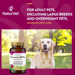 NaturVet Glucosamine-DS Plus Level 2 Time Release Tablets for Dogs & Cats 60 Count 6.3-oz