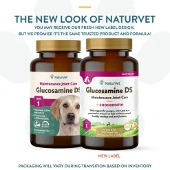 NaturVet Glucosamine DS with Chondroitin Time Release Chewable Tablets for Dogs & Cats 150 Count 15.8-oz