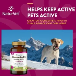 NaturVet Glucosamine DS with Chondroitin Time Release Chewable Tablets for Dogs & Cats 150 Count 15.8-oz