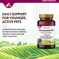 NaturVet Glucosamine DS with Chondroitin Time Release Chewable Tablets for Dogs & Cats 60 Count 6.3-oz