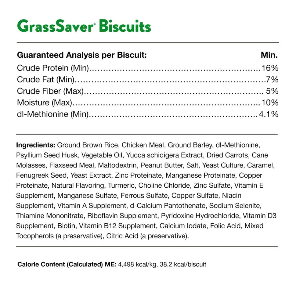 NaturVet GrassSaver Dog Biscuits Peanut Butter 11.1-oz