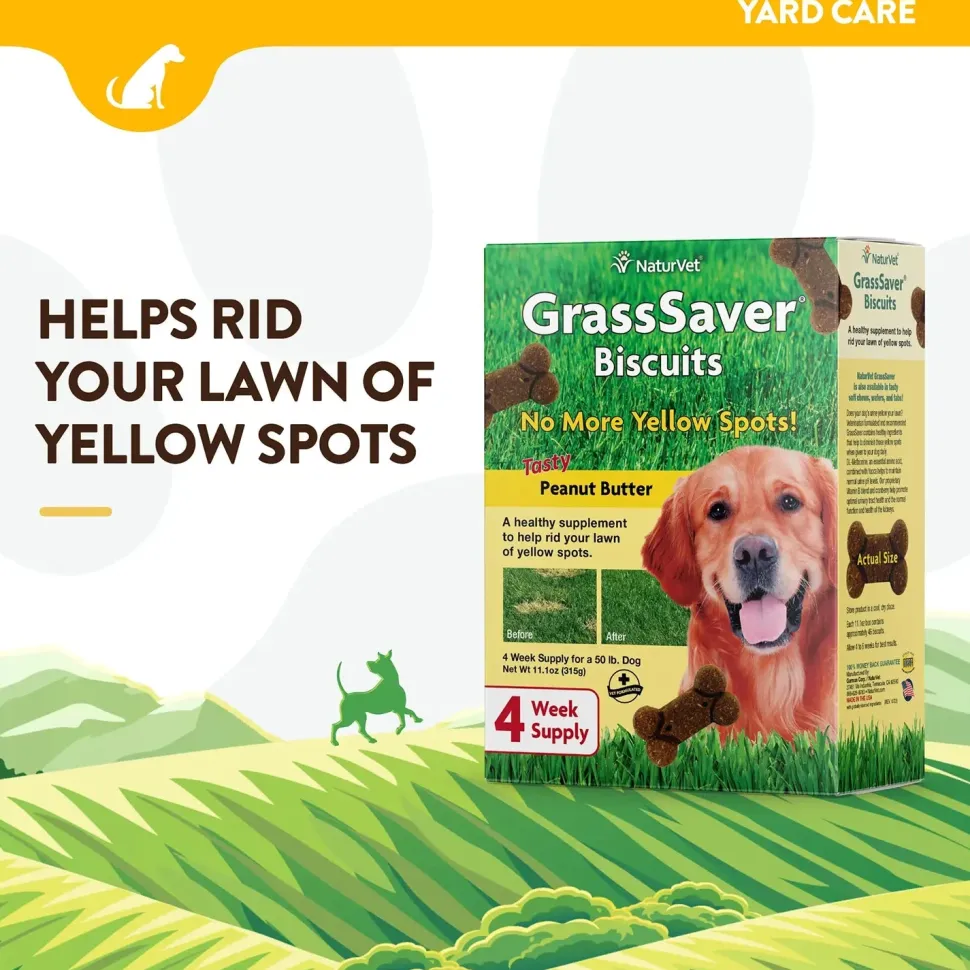 NaturVet GrassSaver Dog Biscuits Peanut Butter 11.1-oz