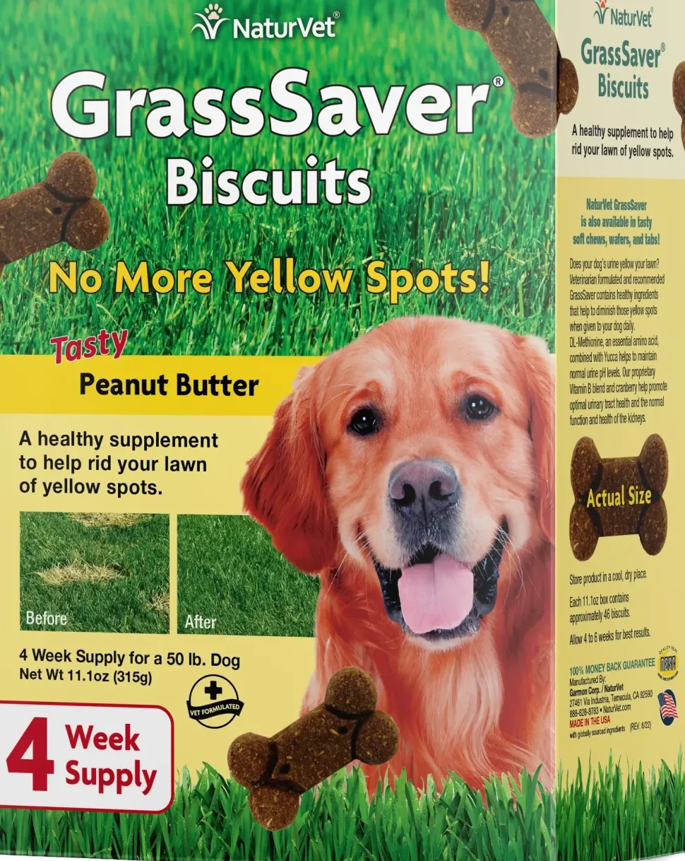 NaturVet GrassSaver Dog Biscuits Peanut Butter 11.1-oz