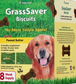 NaturVet GrassSaver Dog Biscuits Peanut Butter 22.2-oz