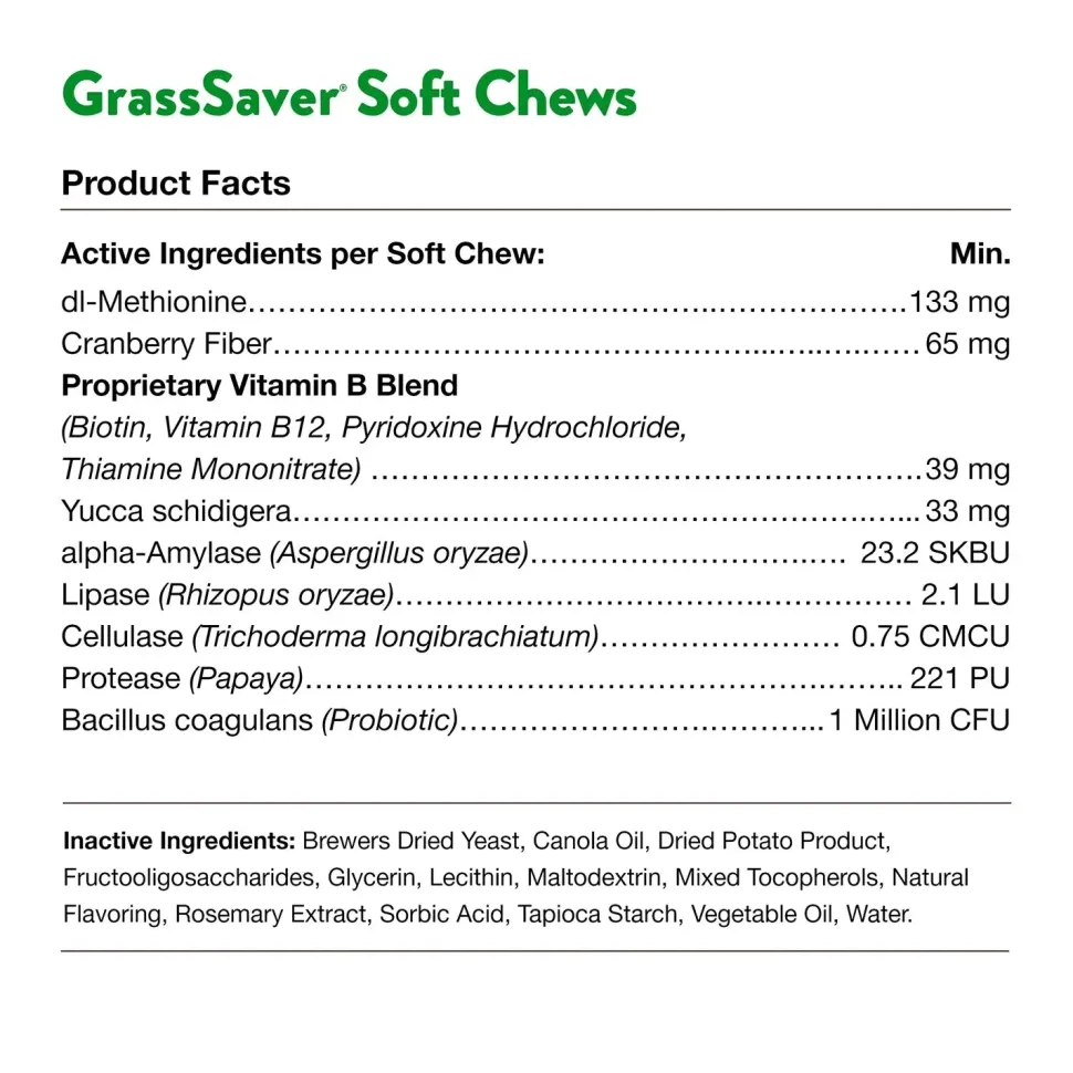 NaturVet GrassSaver Soft Chews for Dogs 120 Count 8.46-oz