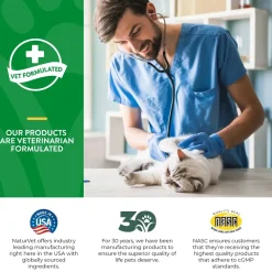 NaturVet Hairball Aid Plus Pumpkin Soft Chews for Cats 60 Count 3.1-oz