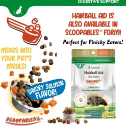 NaturVet Hairball Aid Plus Pumpkin Soft Chews for Cats 60 Count 3.1-oz