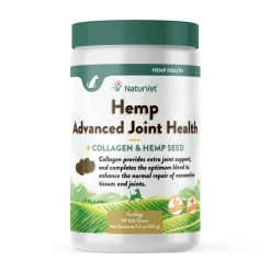 NaturVet Hemp Advanced Joint Health Dog Soft Chews 60 Count 7.4-oz