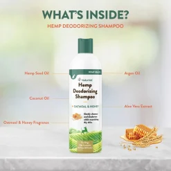 NaturVet Hemp Deodorizing Shampoo for Dogs 16-oz