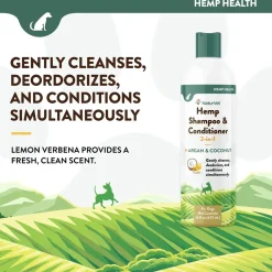 NaturVet Hemp 2-in-1 Shampoo & Conditioner for Dogs 16-oz
