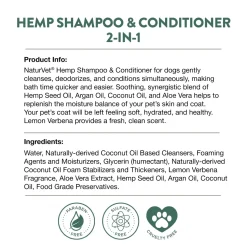 NaturVet Hemp 2-in-1 Shampoo & Conditioner for Dogs 16-oz
