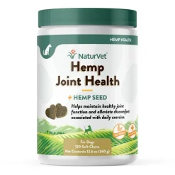 NaturVet Hemp Joint Health Soft Chews for Dogs 120 Count 12.6-oz