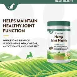 NaturVet Hemp Joint Health Soft Chews for Dogs 60 Count 6.3-oz