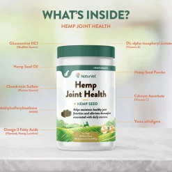 NaturVet Hemp Joint Health Soft Chews for Dogs 60 Count 6.3-oz