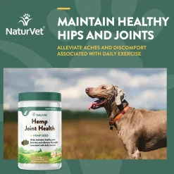 NaturVet Hemp Joint Health Soft Chews for Dogs 60 Count 6.3-oz