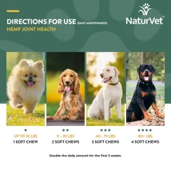NaturVet Hemp Joint Health Soft Chews for Dogs 60 Count 6.3-oz