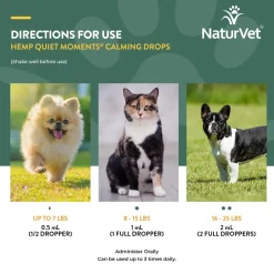 NaturVet Hemp Quiet Moments Calming Drops for Dogs & Cats 1-oz