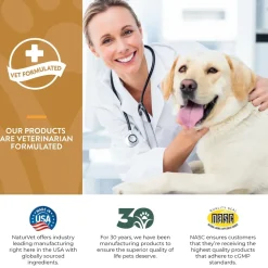 NaturVet Omega-Gold Plus Salmon Oil Soft Chews for Dogs & Cats 90 Count 9-oz