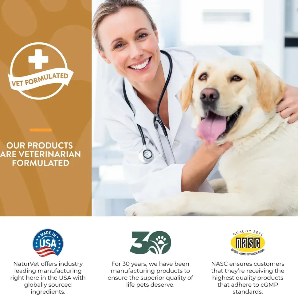 NaturVet Omega-Gold Plus Salmon Oil Soft Chews for Dogs & Cats 90 Count 9-oz