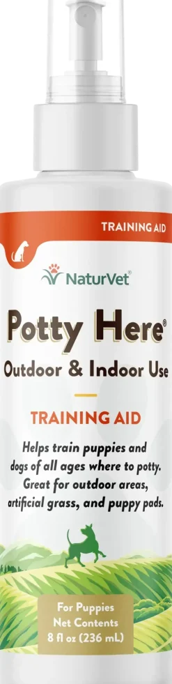 NaturVet Potty Here Training Aid Spray for Puppies 8-oz