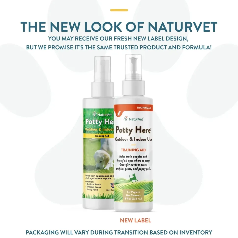 NaturVet Potty Here Training Aid Spray for Puppies 8-oz