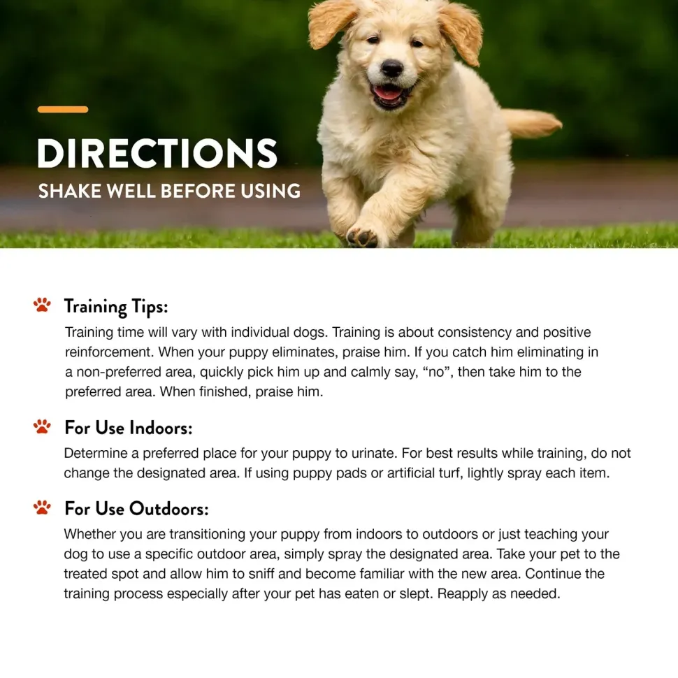 NaturVet Potty Here Training Aid Spray for Puppies 8-oz