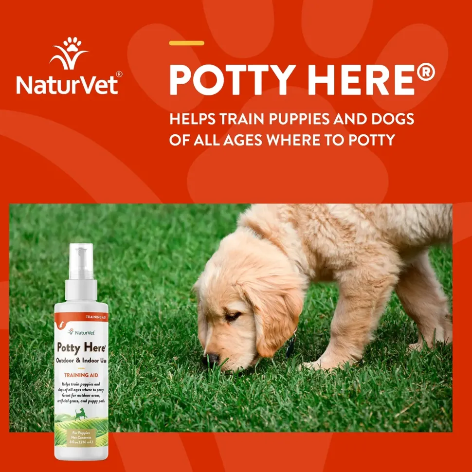 NaturVet Potty Here Training Aid Spray for Puppies 8-oz
