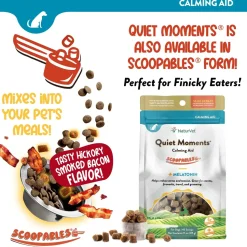 NaturVet Quiet Moments Calming Aid Plus Melatonin Soft Chews for Dogs 70 Count 5.4-oz