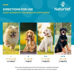 NaturVet Quiet Moments Time Release Tasty Chewable Tablets for Dogs 30 Count 3.1-oz